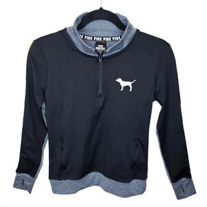 PINK VS Quarter Zip‎ Workout Long Sleeve Pullover Size XS